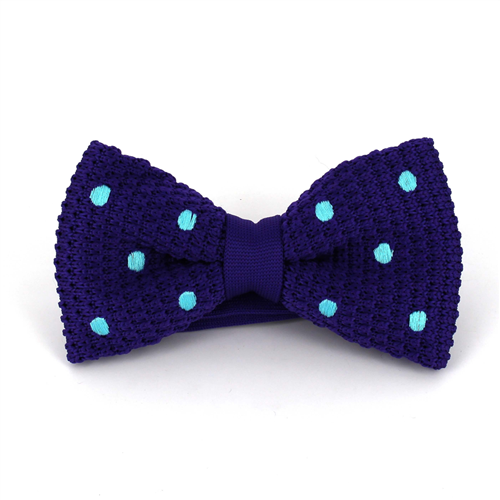 Nœud Papillon à pois violet et turquoise