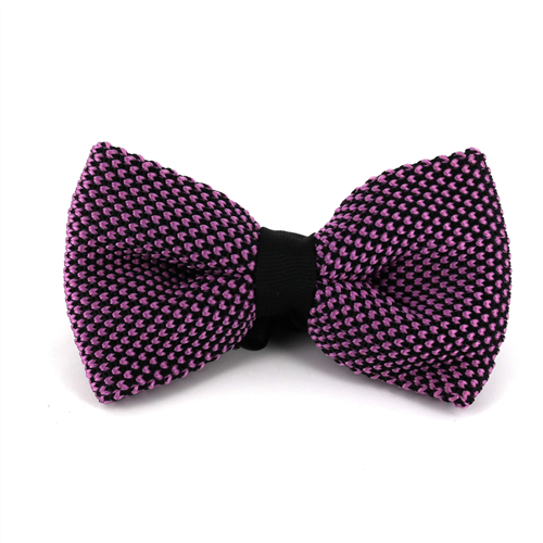 Nœud Papillon à pois noir et lilas