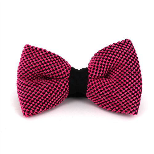 Nœud Papillon à pois noir et rose