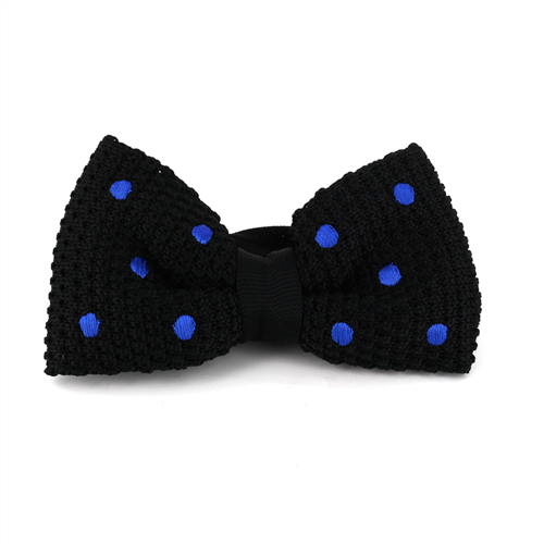 Nœud Papillon à pois noirs et bleus