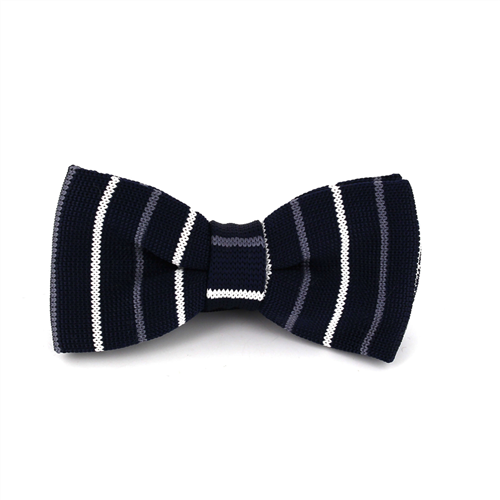 Nœud Papillon à pois fines rayures bleu