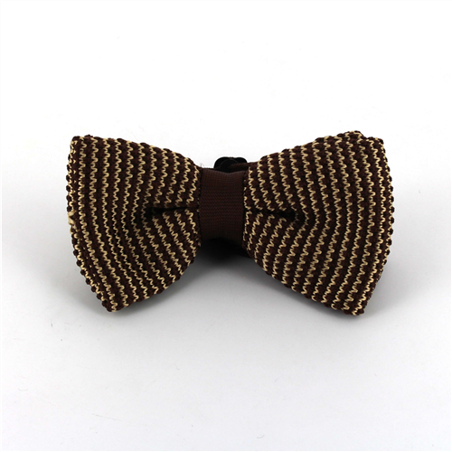 Nœud Papillon à pois marron et beige