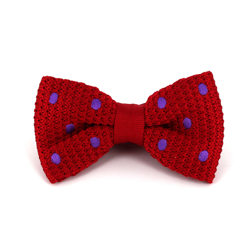 Nœud Papillon à pois rouges et violets