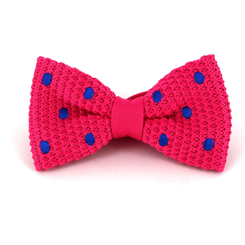 Nœud Papillon à pois roses et bleus