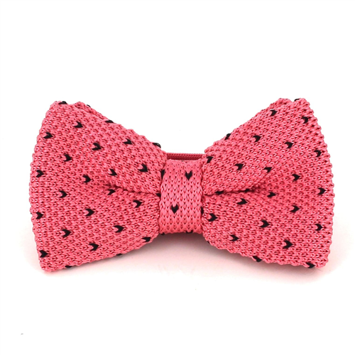 Nœud Papillon à pois roses et noirs