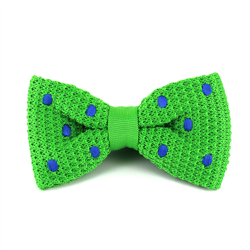 Nœud Papillon à pois verts et bleus