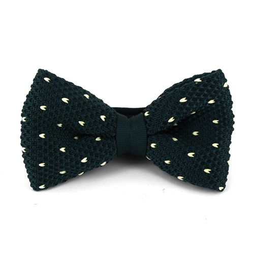 Nœud Papillon à pois verts sur fond blanc