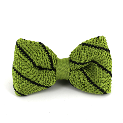 Nœud Papillon à pois vert et rayures noires