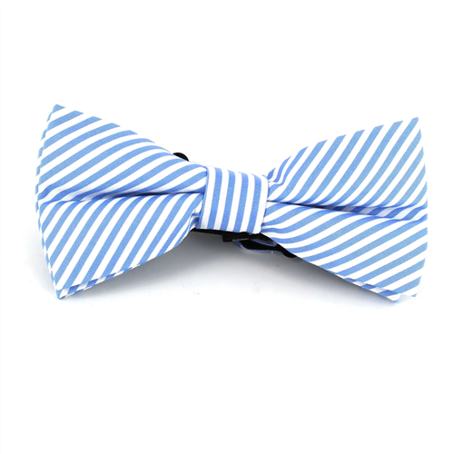 Nœud Papillon à fines rayures bleues et blanches
