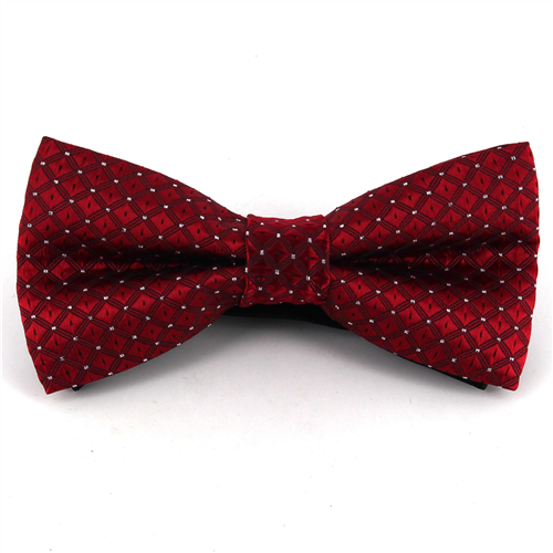 Nœud Papillon rouge à carreaux et pois