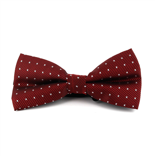 Nœud Papillon Rouge Étoiles Blanches