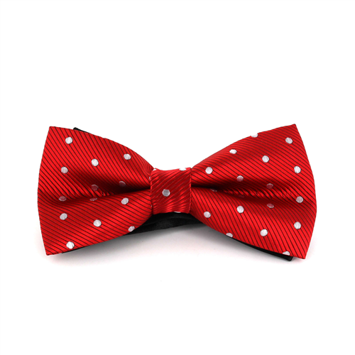 Nœud Papillon rouge à pois blancs