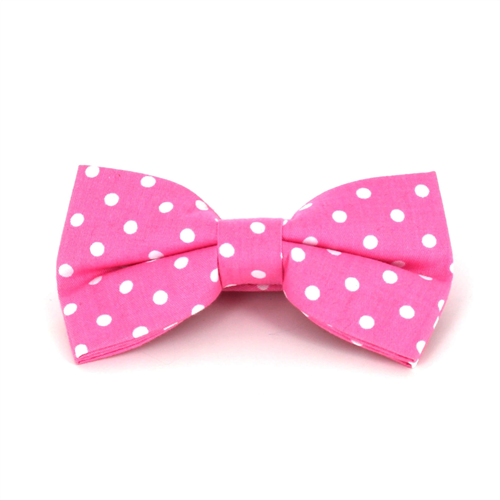 Nœud Papillon rose à pois blancs