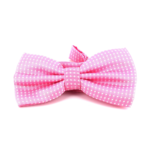 Nœud Papillon Rose à Pois Blancs