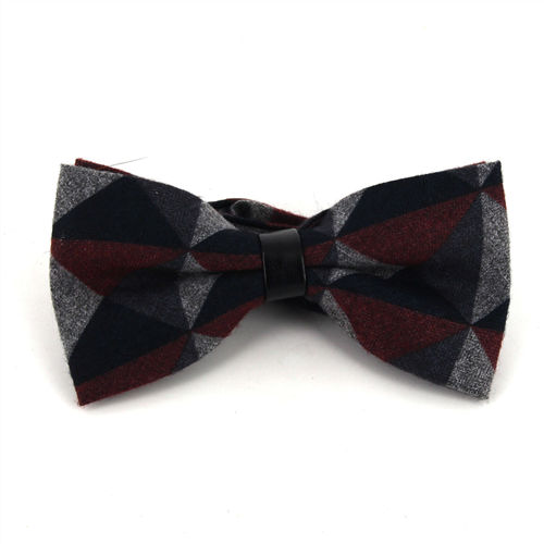 Nœud Papillon triangles marron et cuir