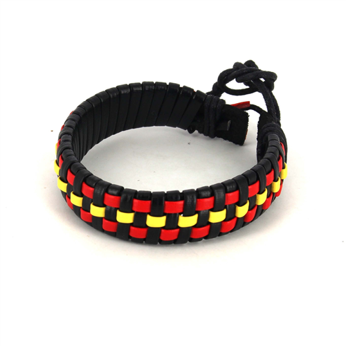 Bracelet en cuir Drapeau Espagne