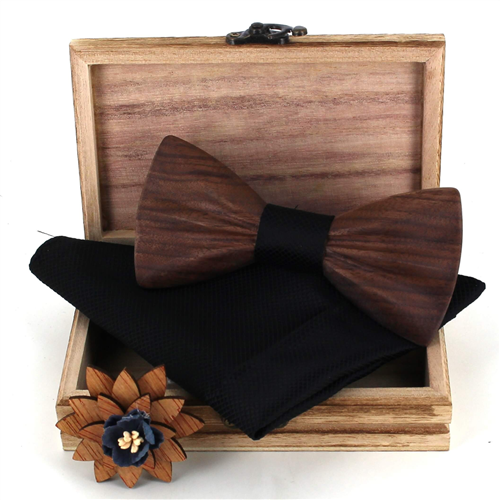 Ensemble Nœud Papillon en Bois