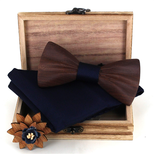 Ensemble Nœud Papillon en Bois