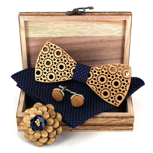 Ensemble Nœud Papillon en Bois