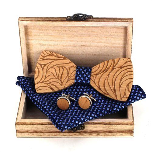Ensemble Nœud Papillon en Bois