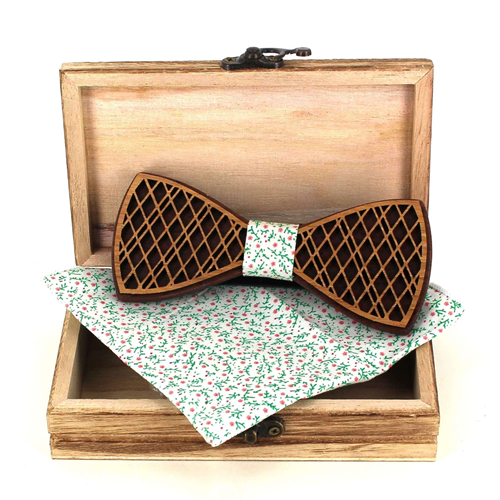 Ensemble Nœud Papillon en Bois