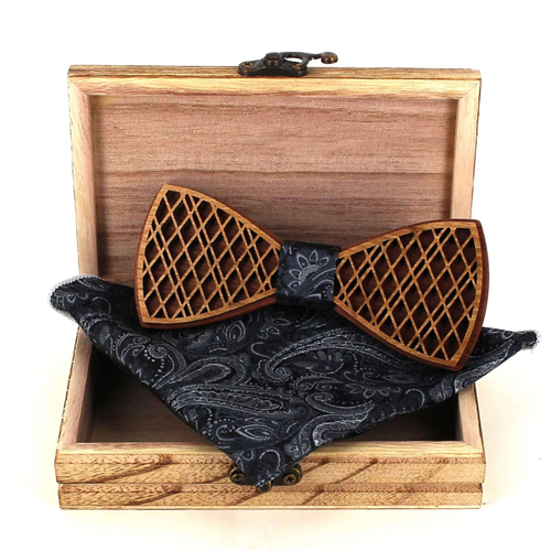 Ensemble Nœud Papillon en Bois