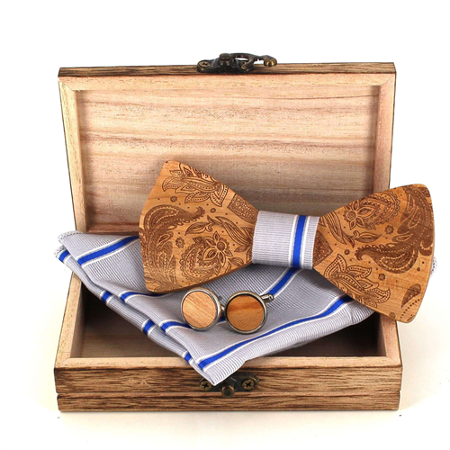 Ensemble Nœud Papillon en Bois