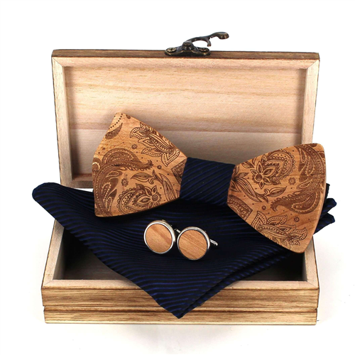 Ensemble Nœud Papillon en Bois