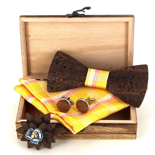 Ensemble Nœud Papillon en Bois