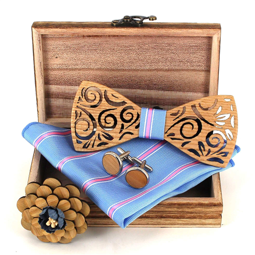 Ensemble Nœud Papillon en Bois
