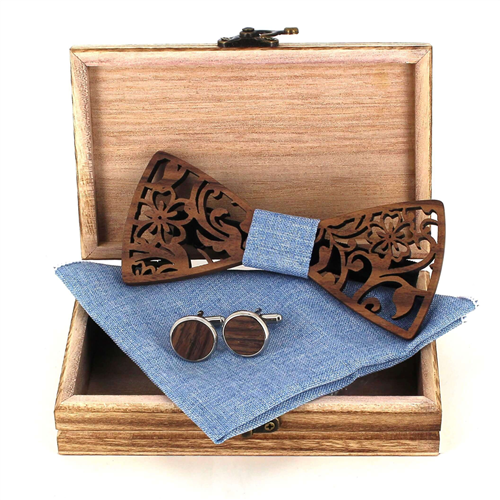 Ensemble Nœud Papillon en Bois