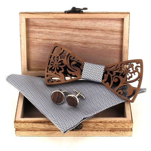 Ensemble Nœud Papillon en Bois