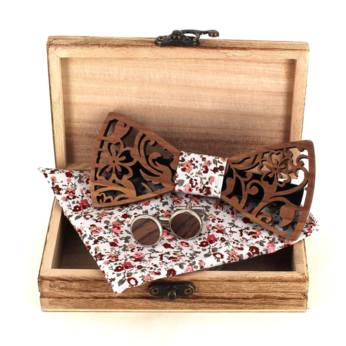 Ensemble Nœud Papillon en Bois