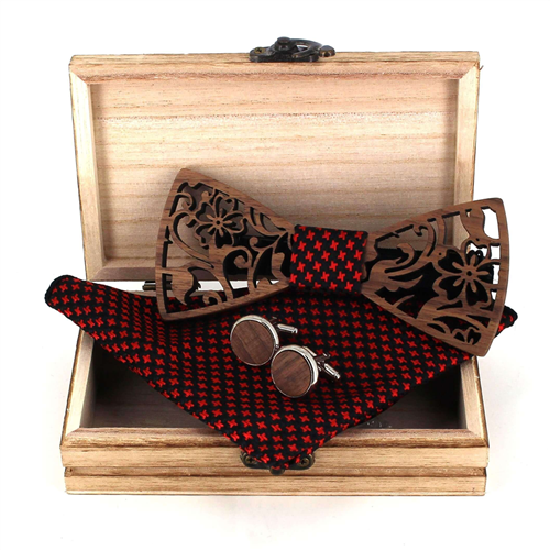 Ensemble Nœud Papillon en Bois