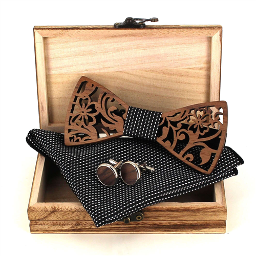 Ensemble Nœud Papillon en Bois