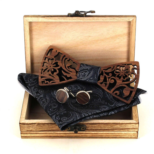 Ensemble Nœud Papillon en Bois