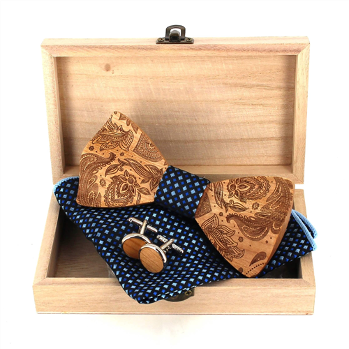 Ensemble Nœud Papillon en Bois