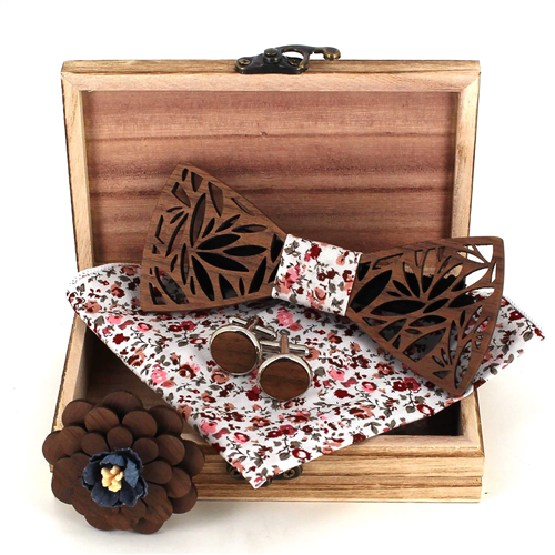 Ensemble Nœud Papillon en Bois