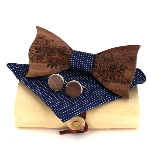 Ensemble Nœud Papillon en Bois