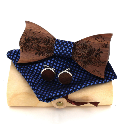 Ensemble Nœud Papillon en Bois