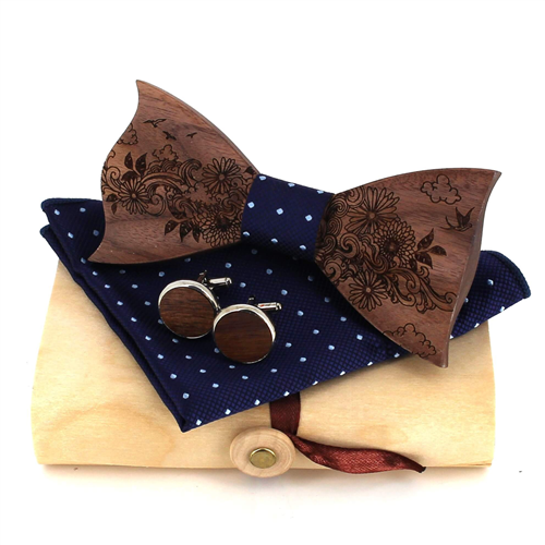 Ensemble Nœud Papillon en Bois