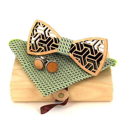 Ensemble Nœud Papillon en Bois