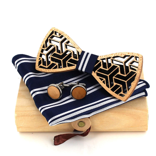 Ensemble Nœud Papillon en Bois