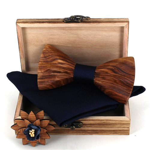 Ensemble Nœud Papillon en Bois