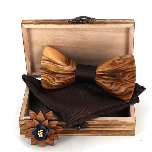 Ensemble Nœud Papillon en Bois