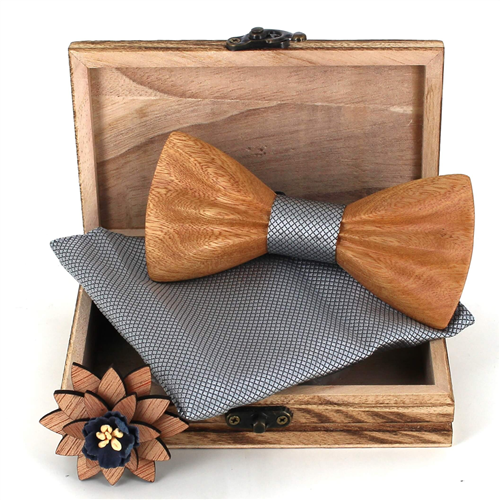Ensemble Nœud Papillon en Bois
