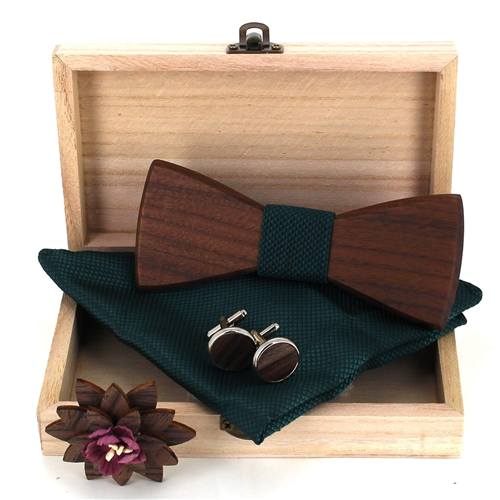 Ensemble Nœud Papillon en Bois
