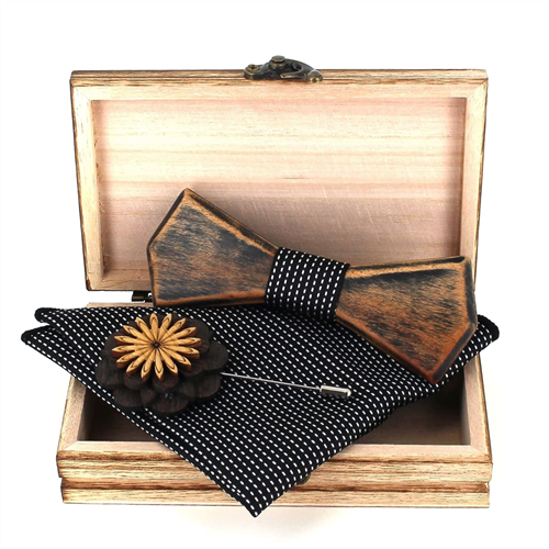 Ensemble Nœud Papillon en Bois