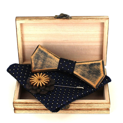 Ensemble Nœud Papillon en Bois