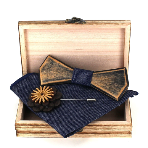 Ensemble Nœud Papillon en Bois